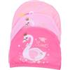 Kichvoe 3 Pezzi Cuffie da Nuoto per Design Cartoon Adorabile, in Poliestere Rosa, Facili da Indossare e Protezione per Chioma, Accessorio per Piscina