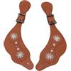 Naroote Cinghie per Speroni in Pelle con Punti di Rame, Cinghie da Equitazione Regolabili a Strato Singolo, Accessori Equestri con Design Artigianale, Ideali per Equitazione Uomo Donna (Brown)