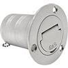 SEVEQIS Corpo Serbatoio Carburante Flip Marino 38 Porta Carburante Dritta Porta Gasolio Porta Acque Reflue Ingresso Acqua Corpo Serbatoio Carburante In Acciaio Inossidabile 316(38 Oil tank without words)