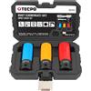TECPO Kraft, set di chiavi a bussola in alluminio, 3 pezzi, SW 17 mm, 19 mm, 21 mm