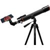 Levenhuk Kelvin Nova BASE 60/500 Fototelescopio per Smartphone Telescopio Astronomico e Cannocchiale Terrestre Montatura Altazimutale Barlow 3x Treppiede Regolabile Otturatore Remoto Bluetooth Inclusi