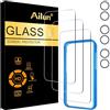 Ailun 3 Pack Screen Protector for iPhone 16 Plus [6.7 inch] + 3 Pack Camera Lens Protector with Installation Frame,Case Friendly Tempered Glass Film,[9H Hardness] - HD