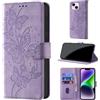 CaseGla Cover per iPhone 14 Plus 6,7 Zoll [Blocco RFID] Custodia Portafoglio Premium Pelle PU Wallet Case Flip Libro con Porta Carte Slot Supporto, Viola