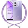 ANFAIRLACE Cover Cordino Compatibile con Oppo A40 / A40m / A60 5G, Custodia Trasparente TPU Morbido Silicone Laccio Chiaro Case, Viola