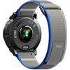 NotoCity Cinturino per Garmin Instinct/Instinct 2/Instinct 3 Solar 45mm, 22mm Sportivo in Nylon Cinturino per Garmin Instinct Tactical/Crossover/2 Camo/3 AMOLED/Solar Tactical/E 45mm(Blu Grigio)