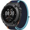 GIOPUEY 24mm Cinturini Compatibile con COROS Nomad, Cinturino in Morbido Nylon Intrecciato [Unisex] [Traspirante] - Blue