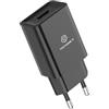 Generico Caricatore da Parete USB TA2771, Nero, Ricarica Rapida 2.4A, 5V, Compatibile con Samsung, Huawei, Apple