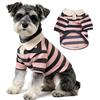 Generico Maglietta per Cani Piccoli - Completi Casual A Righe Con Colletto - Abbigliamento Traspirante da Cani,Da Sessioni Fotografiche Compleanno Vacanze Feste Outdoor Viaggi Parchi Spiaggia
