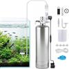 WHYIOFC Impianto CO2 da 2 l, in acciaio inox, per acquario, alimentazione intelligente del gas con valvola magnetica, riduttore di pressione e contatore di bolle, attacco rapido per una facile