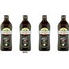 Italy Shop Service Farchioni Olio Extra Vergine di Oliva 100% Italiano, 1 Litro, Confezione da 4 Bottiglie, con Portachiavi italy shop service