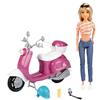 ColorBaby Isabella - Bambola snodata con scooter, 30 cm, con accessori per moto, occhiali da sole, cellulare, supporto per selfie, casco, bibite, bambole, regali + 3 anni (47812)