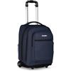 Invicta Trolley Scuola Bump,Blu, 38 L, Doppio Scomparto, Barra Telescopica, Ruote 75 mm, Tasca attrezzata, Scomparto porta pc, Tasche portaborraccia, Scuola media e superiore, Ragazzo, Ragazza