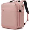 KONO Zaino 40x30x20 Ryanair Bagaglio a Mano 24L, Zaino da Viaggio Aereo Multitasche Compatto Leggero Impermeabile con Scomparto Laptop 15.6 Pollici per Uomo Donna Viaggi Weekend (Rosa, 40x30x20cm)