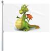 Zhimahou 150 x 90 cm (5 x 3ft) divertente dinosauro drago bandiera per casa prato appeso decorazione cortile banner vacanze bandiere di benvenuto con 2 occhielli in metallo, uso interno ed esterno