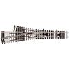 PECO C55 Asimmetrico 3 Vie Turnout, Raggio Medio N Gauge Peco SL-E399F