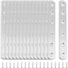 NAMYEUT 15 connettori piatti da 160 x 20 mm con viti, piastra forata in acciaio inox, piastra di collegamento in metallo, per mobili in legno