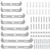 JNYUTEEN Kit con 8 Soffitto Staffa per Lampada, Staffa per Plafoniera in 4 Misure Supporto per Luci da Soffitto, Attacco per Plafoniera 80/90/100/110 mm con Viti per Casa Ufficio Applique Base