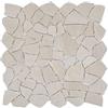 MOSANI Piastrelle a mosaico in marmo naturale, colore bianco frantumato, MOS44-0104_f