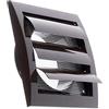 Steinberg14 Ø 100mm Griglia di Ventilazione con Lamelle Mobili, Valvola Antiritorno con Protezione dagli Insetti, Marrone