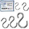 NietFullThings Ganci a S Asimmetrici Acciaio Inox V2A Ø 5 mm - 43 mm - 5 Pezzi - Ganci per Appendere