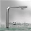 XJTNLB Rubinetto a Tre Vie Cucina Rubinetto Cucina Sottofinestra Miscelatore Cucina Monocomando Lavello Rubinetto Doppio Beccucci, Spazzolato