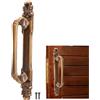 HERCHR Maniglie per porta del fienile, manico per maniglia a base lunga in lega di zinco antico per porta d'ingresso, cancello, capannone, garage, 11 x 1,7 x 2,2 pollici
