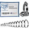 NietFullThings 4 pezzi fascette stringitubo in acciaio inox con azionamento a vite senza fine W4 V2A campo di serraggio Ø 12-22mm = 1,2-2,2cm larghezza della striscia 9-mm DIN-3017