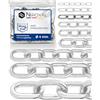 NietFullThings Catena acciaio inox A4 V4A AISI 316 Ø4 mm maglia corta 0,25 m (25 cm) - DIN 5685 / DIN 766 - carico di rottura indicativo 800 kg - confezione 1 pz