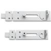 Lemag srl Catenaccio per Porta con Foro Lucchetto in Acciaio Zincato - Chiusura Robusta Antieffrazione - Misure 200x45 mm e 150x40 mm - Ideale per Cancelli, Box, Serrande e Porte - LEMAG SRL (200)