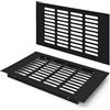 Jesustree Griglia di Ventilazione Nera, Griglia di Aerazione Può Aiutare a Ventilare l'armadio Rettangolare da 150 x 225mm Armadi e Vamere da Letto Con Viti per Armadi Porte Scarpiere Cassettiere (2 Pezzi)