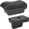 BHGMGEBLV Bracciolos centrales Per Peugeot 307 2001-2008 Bracciolo Box Accessori Per Auto Vano Portaoggetti Automatico Dettagli Interni Rialzati Bracciolo centrale per auto(C Black white NoUSB)