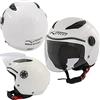 A-Pro Casco Scooter Moto Protezione Bambino Ragazzo Certificato ECE 22 06 Bianco XL