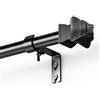 WELDUN Bastone per tenda nero, 80-194 cm, set di aste per tende estensibili in metallo, diametro 19 mm, con staffe per camera da letto, soggiorno o cucina, nero