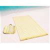 o-day Telo Mare Cotone Leggero con Frill 180x80cm Asciugamano Mare con Borsa Coordinata Set Spiaggia Elegante a Righe (Giallo)