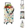 Generico Carrello Della Spesa Con Ruote - Grande Impermeabile Pieghévole con Ruote,Carrello Borsa Per La Spesa Alla Con Rotelle,Per Viaggio Campeggio All'aperto Spiaggia Negozio Mercato Casa Frutta Verdura Cib