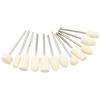 Artibetter Set 12 Pezzi Punte Fresa Unghie in Lana per Lucidatura Delicata | Beige, per Limatura Sicura e Protettiva delle Unghie, Accessorio da 12 Pezzi per Finitura Precisa
