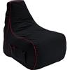 Game Over Mini Sedia a Sacco da Gaming Bean Bag per Bambini | 8Bit Puff Poltrona Sacco | Tasche Laterali per Controller | Supporto per Cuffie | Design Ergonomico (Cremisi Elettrico)