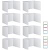 Qobobo Divisorio da scrivania, 8 pezzi, divisorio pieghevole, divisorio da tavolo, divisorio a forma di U, scuola elementare, divisorio portatile con 8 etichette