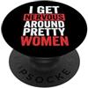 Timido Introverso Ansioso Impacciato Sin I Get Nervous Around Pretty Women PopSockets PopGrip Adesivo
