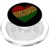 Novelty Juneteenth tees Juneteenth, cuore, parola, nuvola PopSockets PopGrip per MagSafe