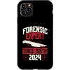 True Crime Merch for Investigative Crime Custodia per iPhone 11 Pro Max Esperto forense dalla nascita 2024 Compleanno a tema True Crime