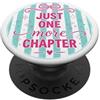 Cute Coquette Bow Bookish Popper Co Just One More Chapter Bookish Book Reading Coquette Pink Bow PopSockets PopGrip Adesivo
