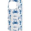 Mint Violet Designs Custodia per iPhone 14 Pro Max Disegni a tema costiero di gamberetti e aragosta