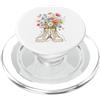 Bloom Kicks Bouquet di fiori selvatici in illustrazione di scarpe da ginnastica PopSockets PopGrip per MagSafe
