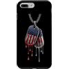 Paint Dripping Patriotic 4th of July US Custodia per iPhone 7 Plus/8 Plus Veterano Militare Veterano Bandiera Americana USA Drip Graffiti Amante