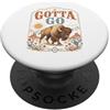 Desert Roam Studio Funny Gotta Go Buffalo Animal Bisonte Western Desert Art PopSockets PopGrip Adesivo