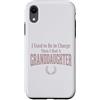 Granddaughter Girl Dad Humor Tees Custodia per iPhone XR Ho usato per essere in carica poi ho avuto una nipote Tee 2
