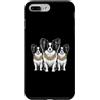 Cool 3 Hip Hop Trio Street Gold Chain Fu Custodia per iPhone 7 Plus/8 Plus Papillon Dog Rap Old School Retro Streetwear anni '80 '90 Tre