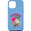 HAWAII ALOHA MAHALO ISLAND LIVING Scareb Custodia per iPhone 12 Pro Max HAWAII con HIBISCUS E HONU TURTLE