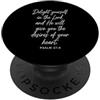 Psalm Scripture Tee Co Deliziatevi nel Signore Bibbia Versetto Fede Salmo 37:4 PopSockets PopGrip Adesivo